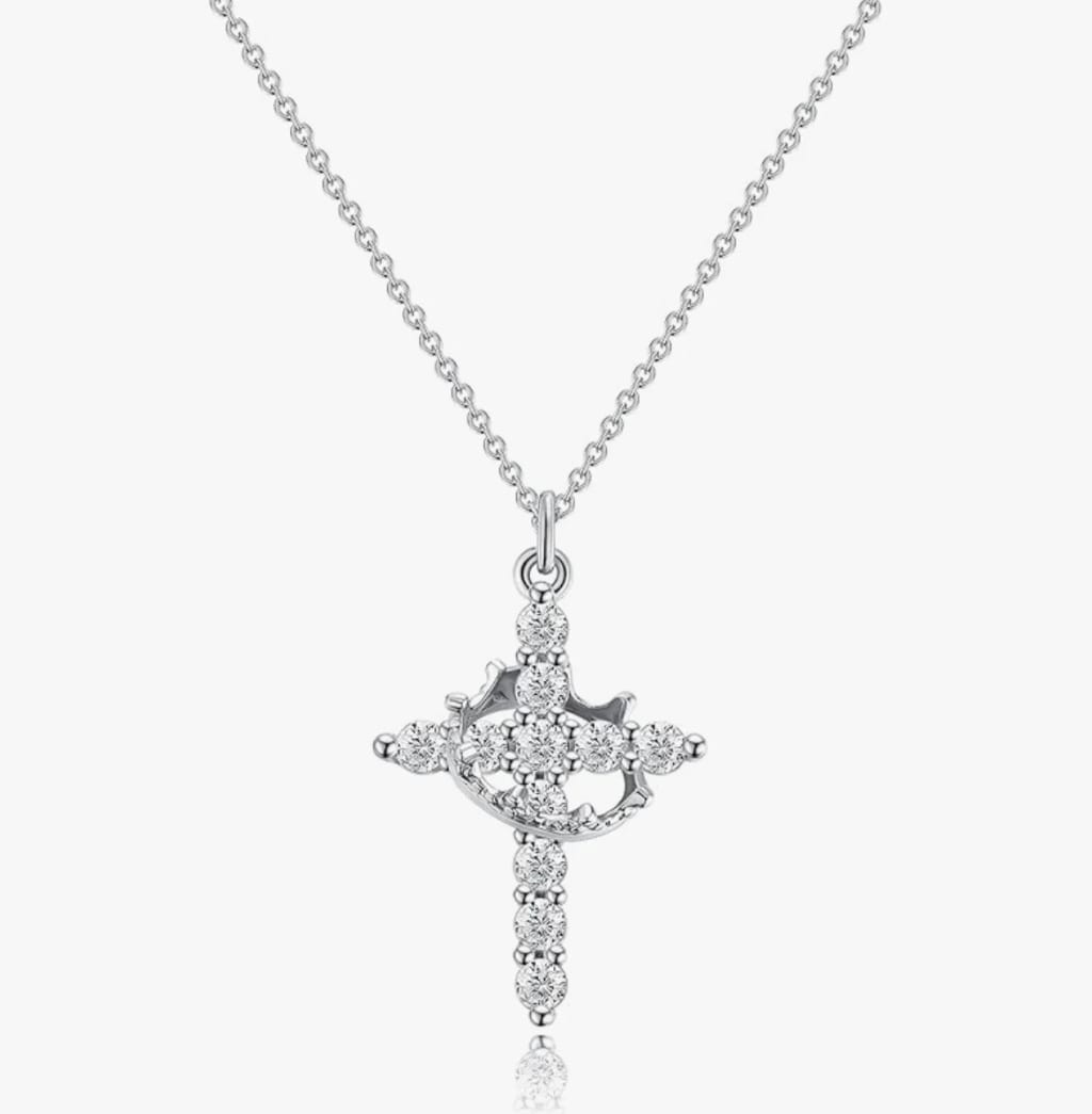 Crowned in Faith Cross Necklace