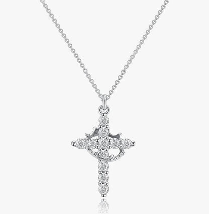 Crowned in Faith Cross Necklace